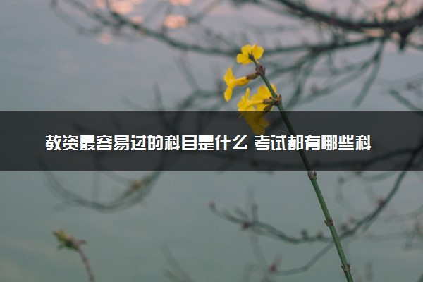 教资最容易过的科目是什么 考试都有哪些科目