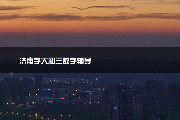 济南学大初三数学辅导