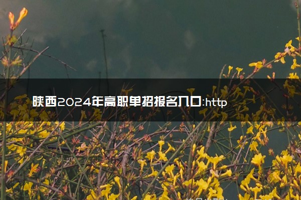陕西2024年高职单招报名入口：https://www.sneea.cn