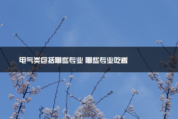 电气类包括哪些专业 哪些专业吃香