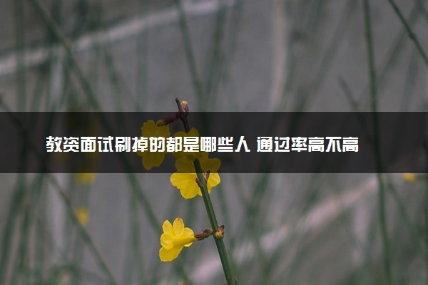教资面试刷掉的都是哪些人 通过率高不高