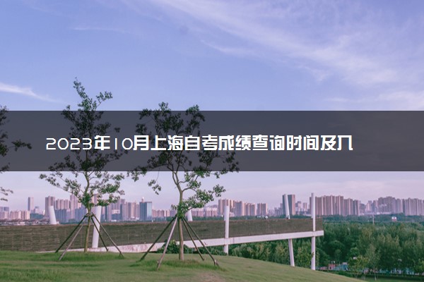 2023年10月上海自考成绩查询时间及入口 多久出分
