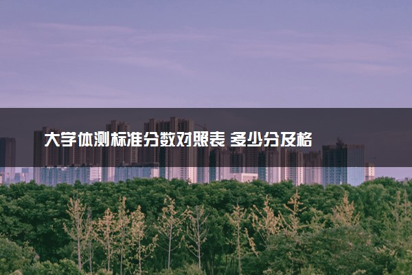 大学体测标准分数对照表 多少分及格