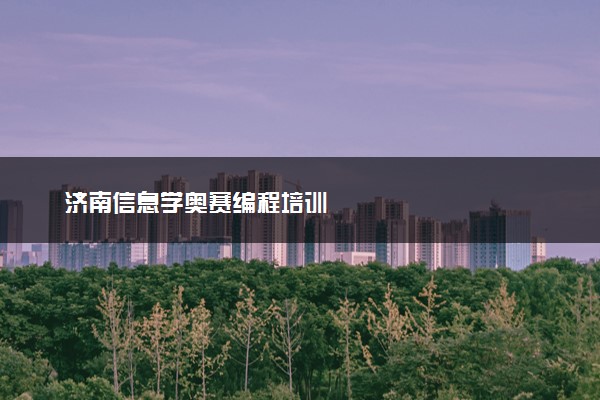 济南信息学奥赛编程培训