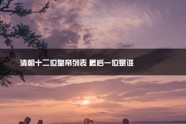 清朝十二位皇帝列表 最后一位是谁