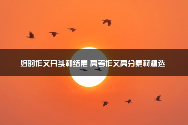 好的作文开头和结尾 高考作文高分素材精选