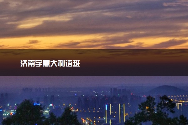 济南学意大利语班