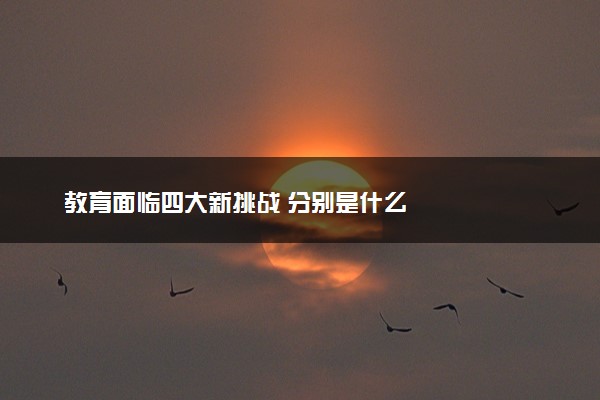 教育面临四大新挑战 分别是什么