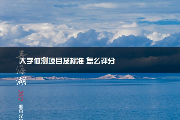 大学体测项目及标准 怎么评分