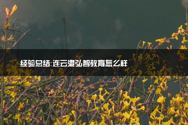 经验总结：连云港弘智教育怎么样