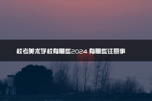 校考美术学校有哪些2024 有哪些注意事项