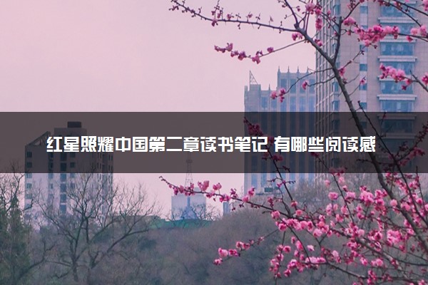 红星照耀中国第二章读书笔记 有哪些阅读感悟