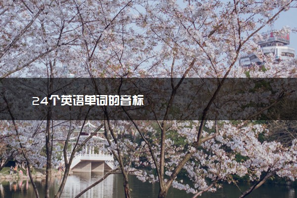 24个英语单词的音标