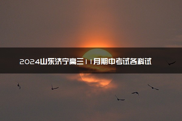 2024山东济宁高三11月期中考试各科试题及答案汇总