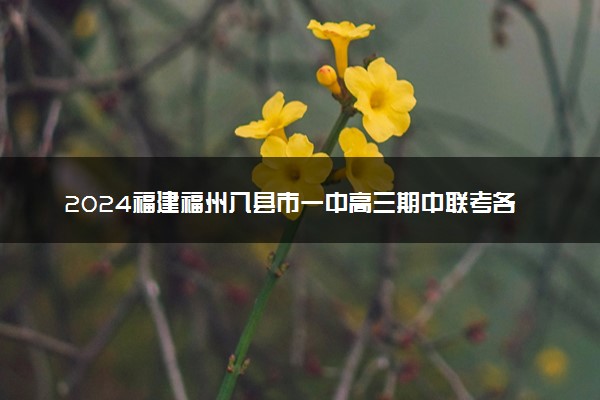 2024福建福州八县市一中高三期中联考各科试题及答案汇总