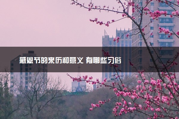 感恩节的来历和意义 有哪些习俗