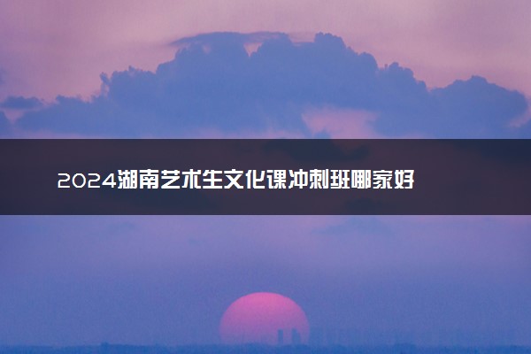 2024湖南艺术生文化课冲刺班哪家好