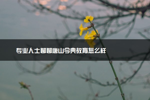 专业人士聊聊唐山今典教育怎么样