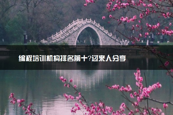 编程培训机构排名前十？过来人分享