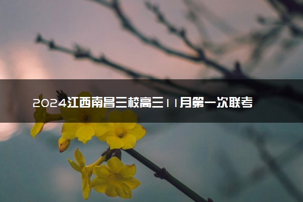 2024江西南昌三校高三11月第一次联考各科试题及答案汇总
