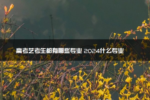高考艺考生都有哪些专业 2024什么专业吃香