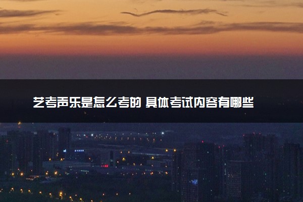 艺考声乐是怎么考的 具体考试内容有哪些