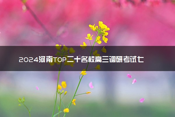 2024河南TOP二十名校高三调研考试七各科试题及答案汇总