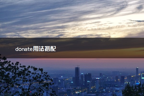 donate用法搭配