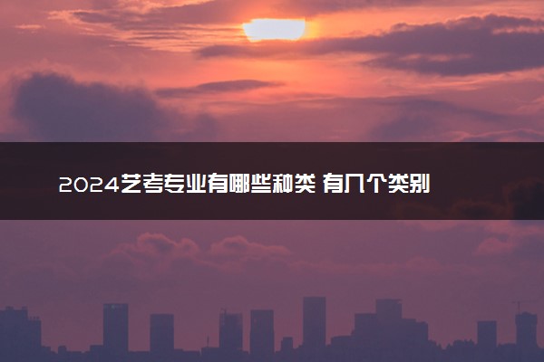 2024艺考专业有哪些种类 有几个类别