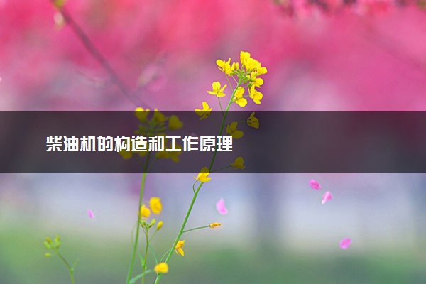 柴油机的构造和工作原理
