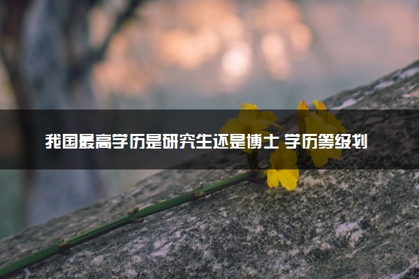 我国最高学历是研究生还是博士 学历等级划分的顺序