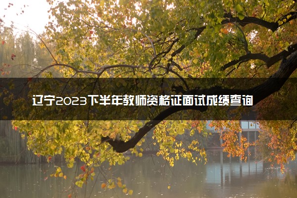 辽宁2023下半年教师资格证面试成绩查询时间及入口