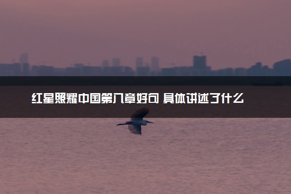 红星照耀中国第八章好句 具体讲述了什么