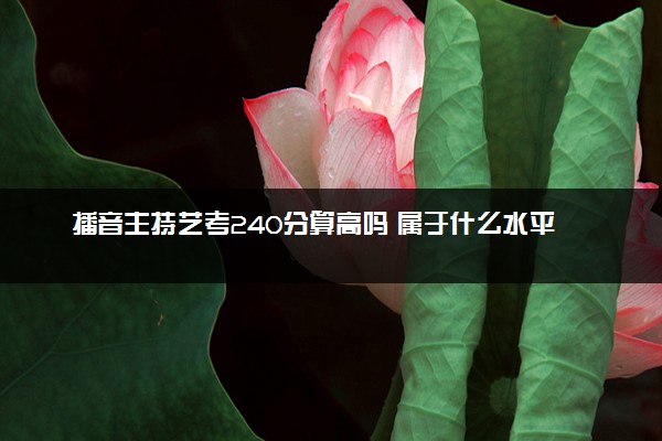 播音主持艺考240分算高吗 属于什么水平