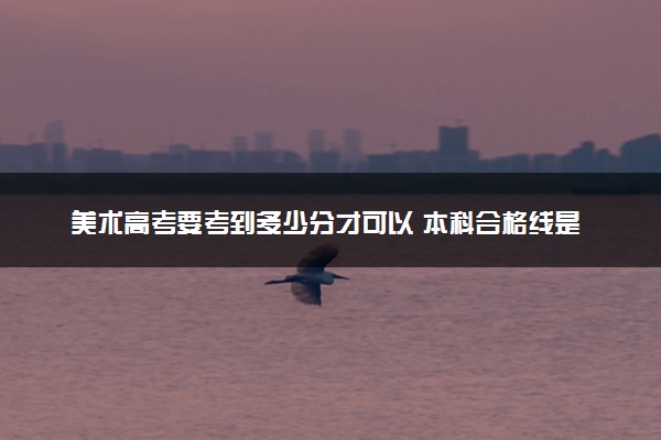 美术高考要考到多少分才可以 本科合格线是多少
