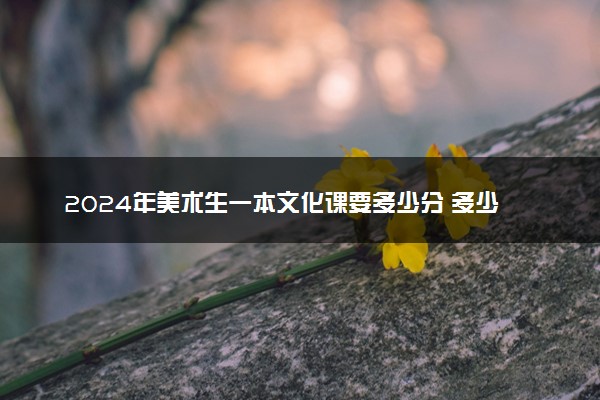 2024年美术生一本文化课要多少分 多少分能考上