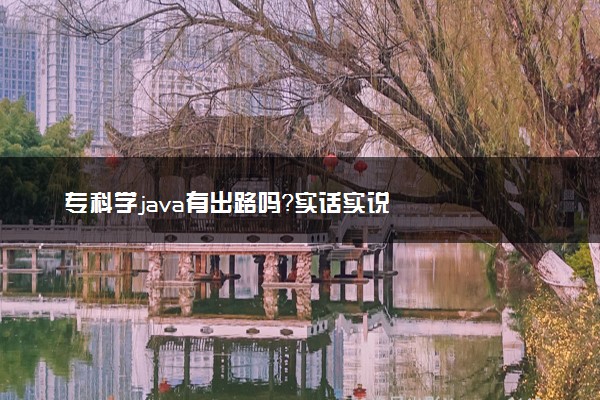 专科学java有出路吗？实话实说