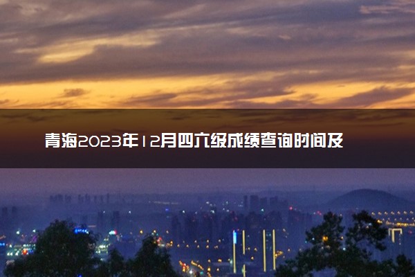 青海2023年12月四六级成绩查询时间及入口 多久出分