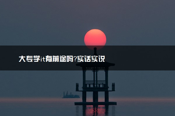 大专学it有前途吗？实话实说