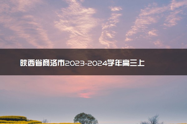 陕西省商洛市2023-2024学年高三上学期12月月考英语试题
