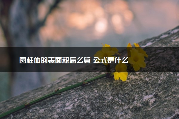 圆柱体的表面积怎么算 公式是什么