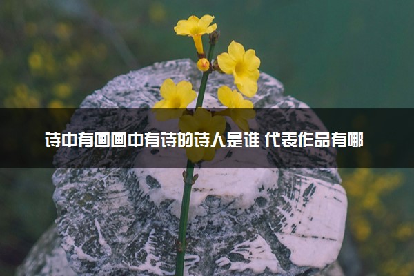 诗中有画画中有诗的诗人是谁 代表作品有哪些