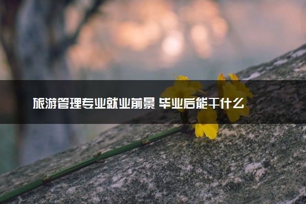 旅游管理专业就业前景 毕业后能干什么