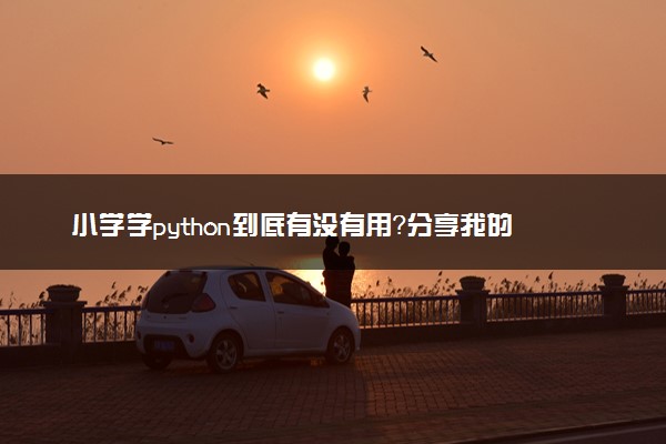小学学python到底有没有用？分享我的看法
