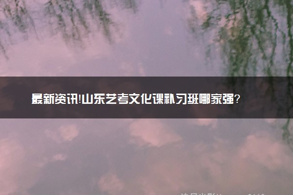 最新资讯！山东艺考文化课补习班哪家强？
