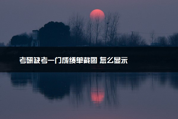 考研缺考一门成绩单截图 怎么显示