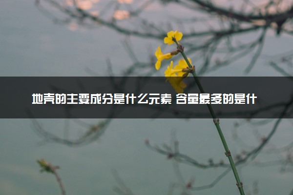 地壳的主要成分是什么元素 含量最多的是什么