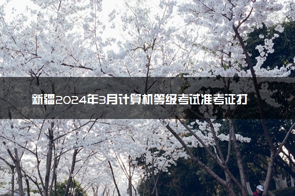 新疆2024年3月计算机等级考试准考证打印时间 几号考试