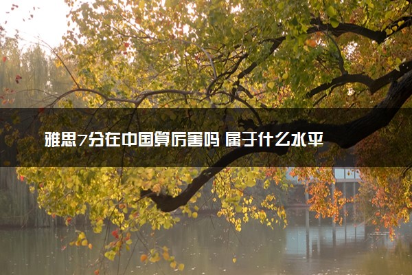 雅思7分在中国算厉害吗 属于什么水平