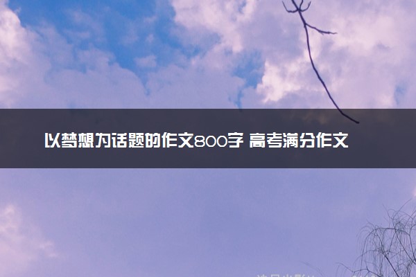 以梦想为话题的作文800字 高考满分作文素材